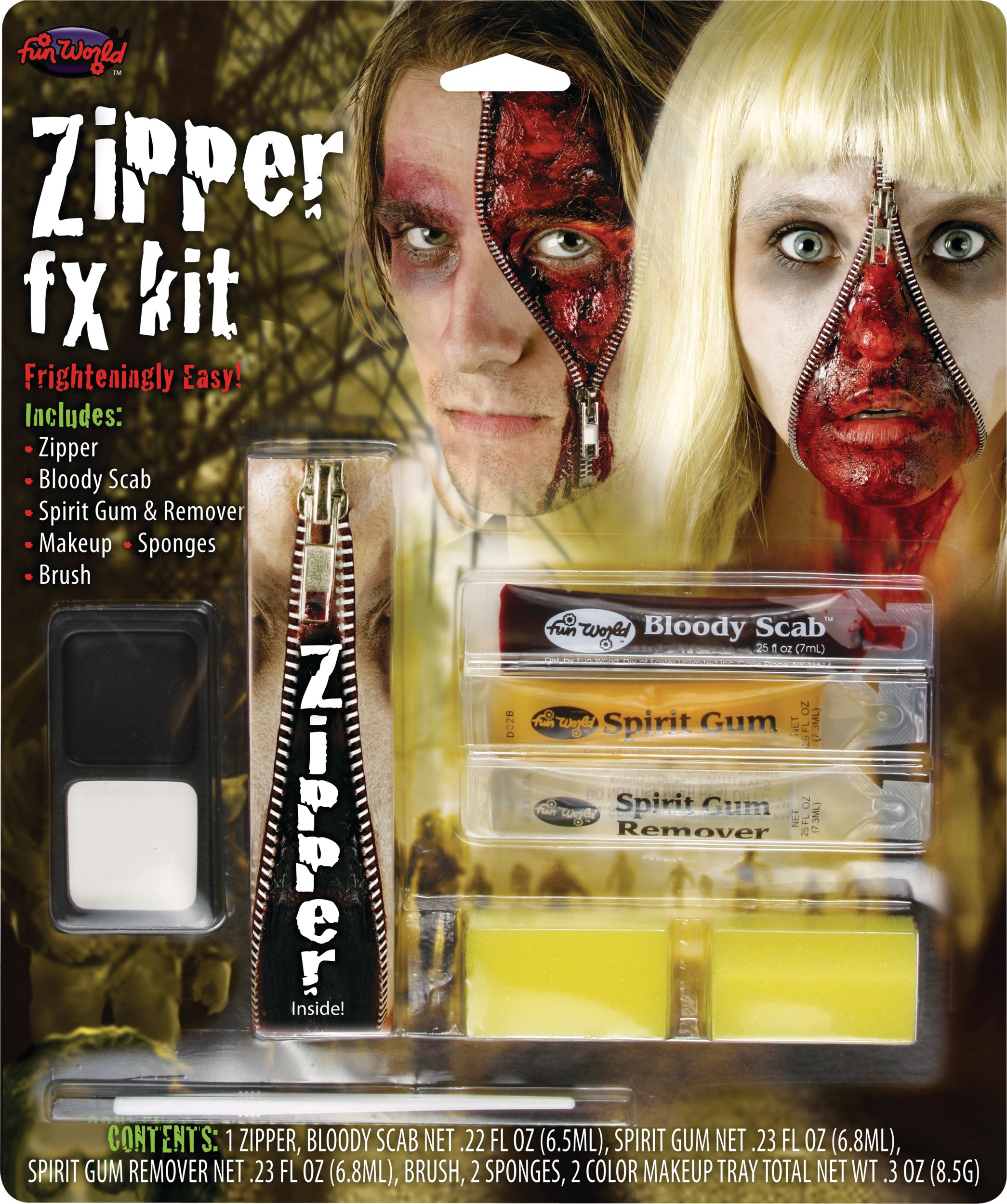 Zipper Makeup Kit, Multi-Colour, Adult Front_Flat