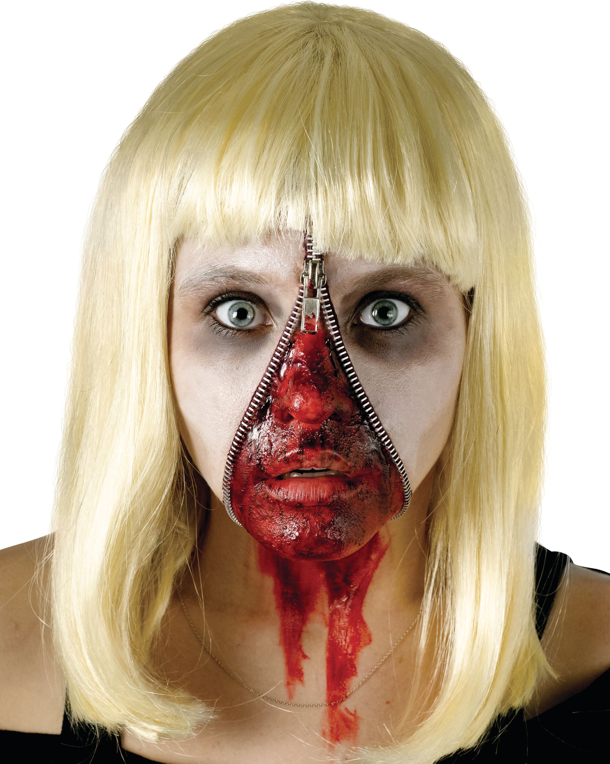 Maquillage de fermeture éclair, multicolore, adultes Front_Flat