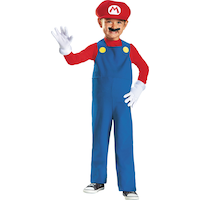 Super Mario Brothers Child Mario Costume, Blue/Red, More Options Available Front_Flat