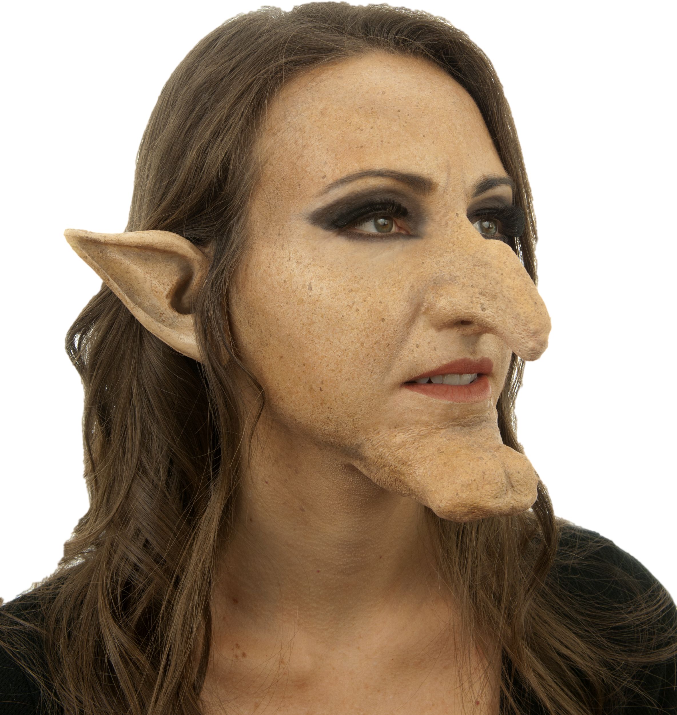 Witch Prosthetic Nose & Chin, Beige, One Size, 2-pk, Wearable Costume  Accessories for Halloween