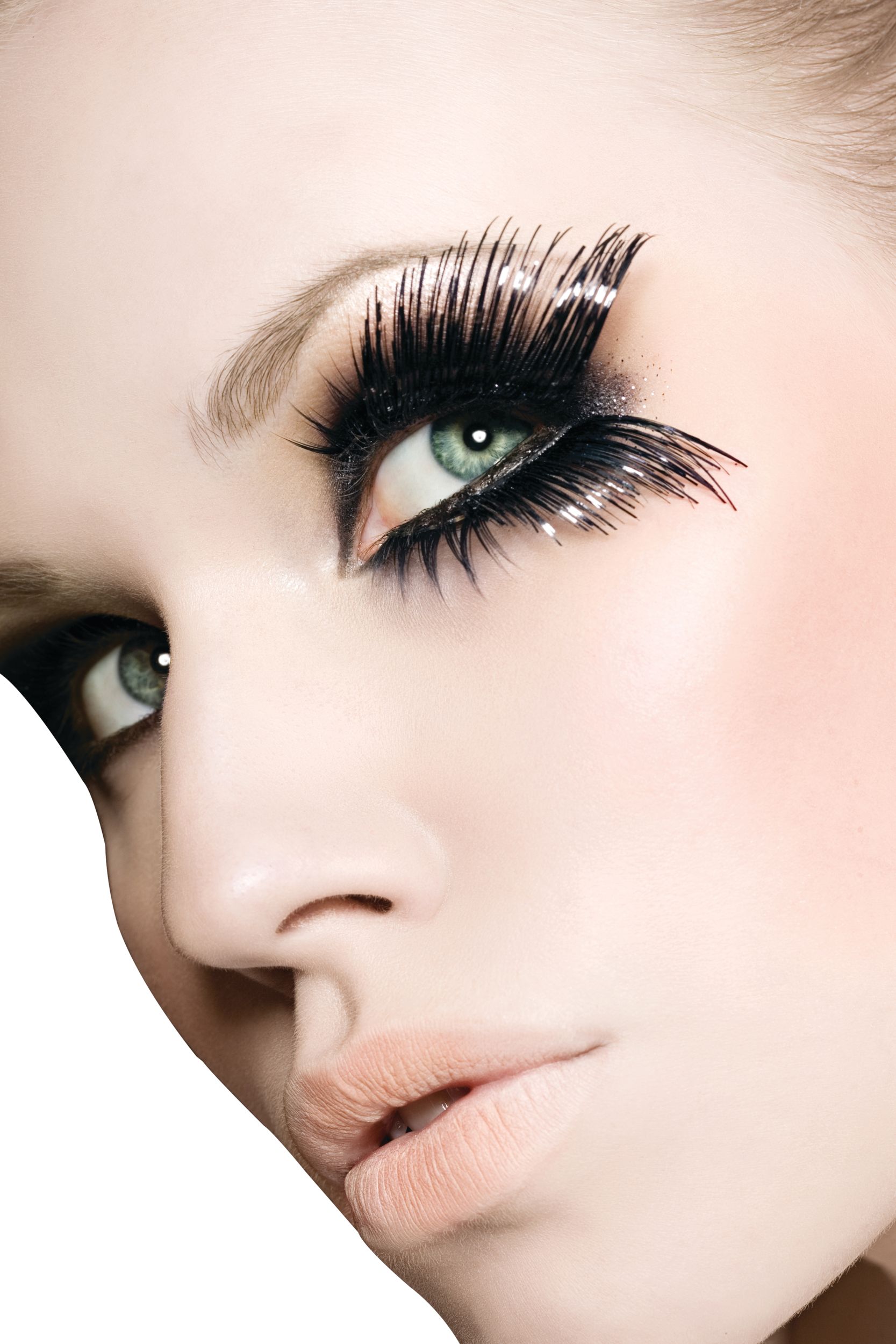 Spooky Top & Bottom Eyelashes, Black, One Size, Wearable Costume Accessory for Halloween Composite_or_Mixed