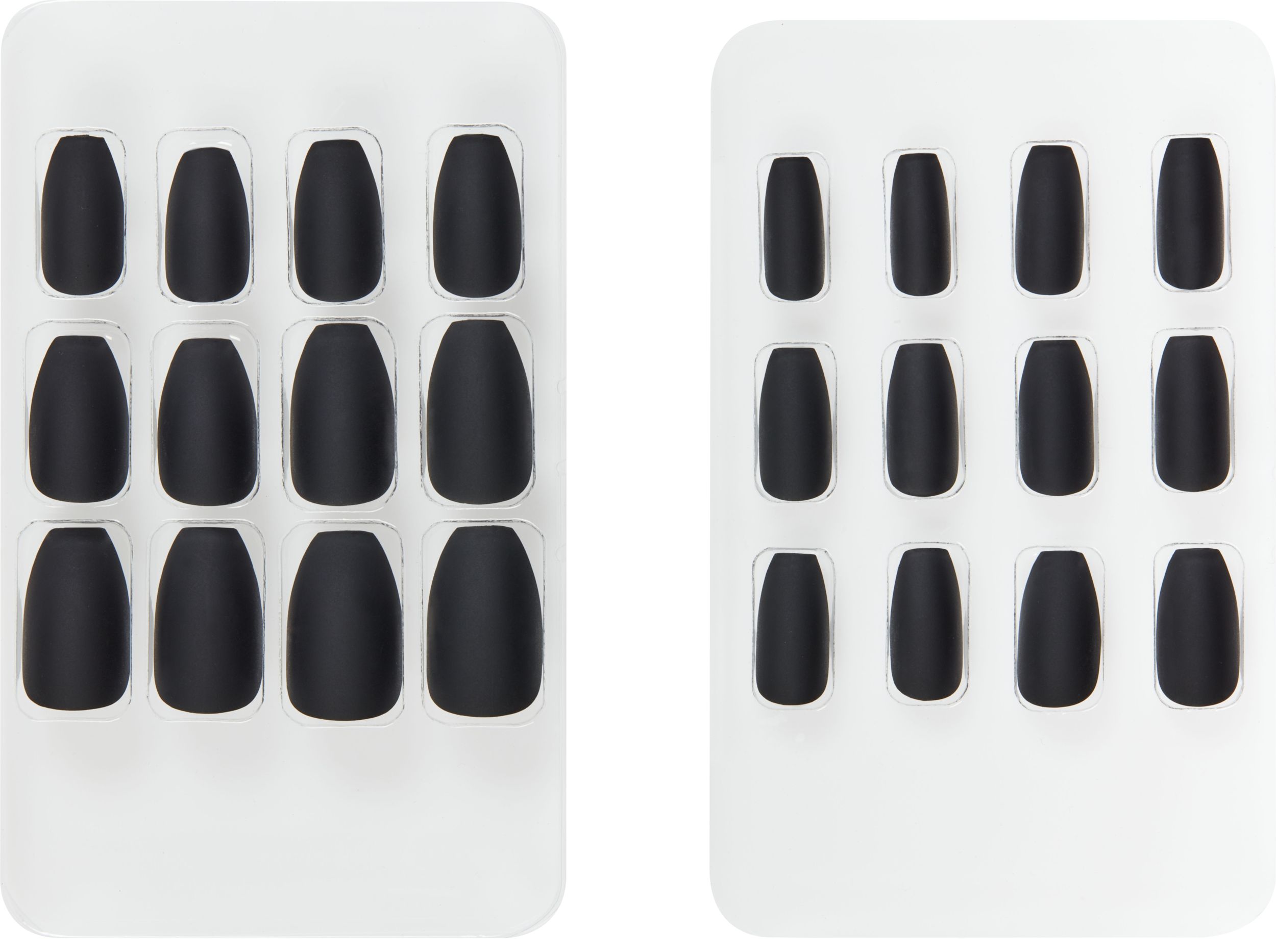Ongles élégants, noirs, paq. 24 Front_Flat