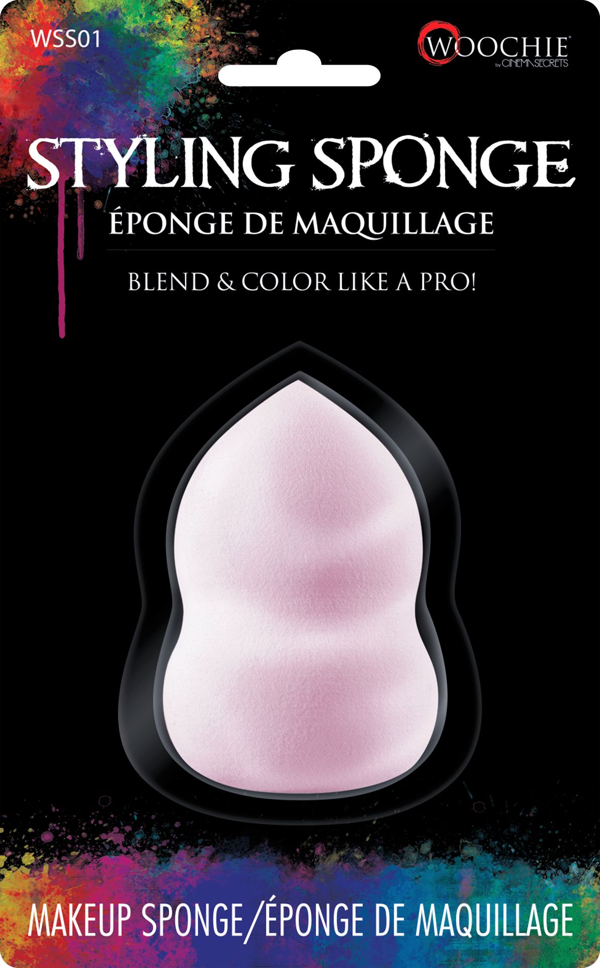 Éponge de maquillage, rose, taille unique, accessoire de costume pour l'Halloween Front_Flat
