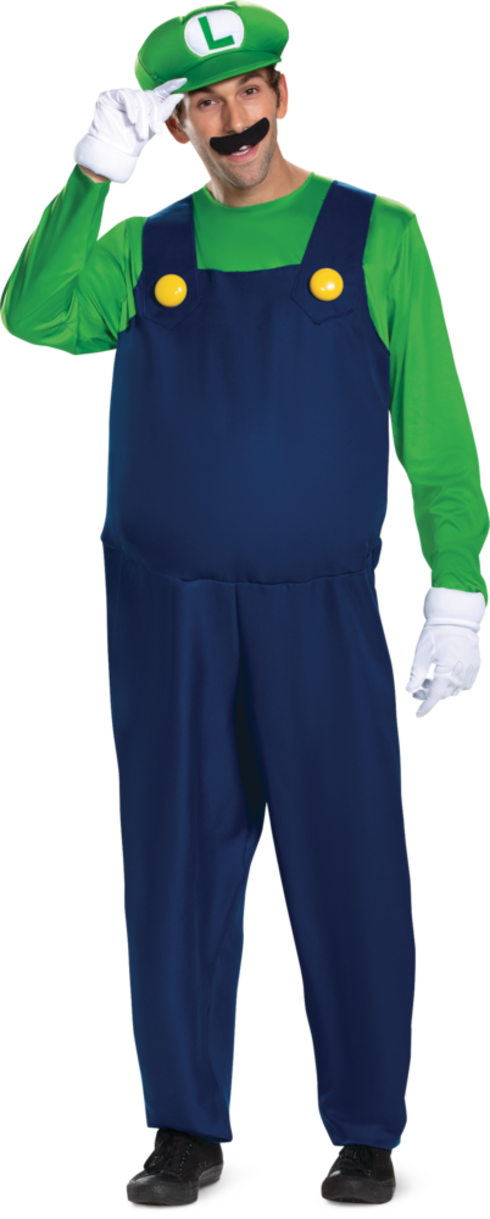 Adult Nintendo Super Mario Bros Luigi Green Jumpsuit Halloween Costume With Hatglovesmoustache 