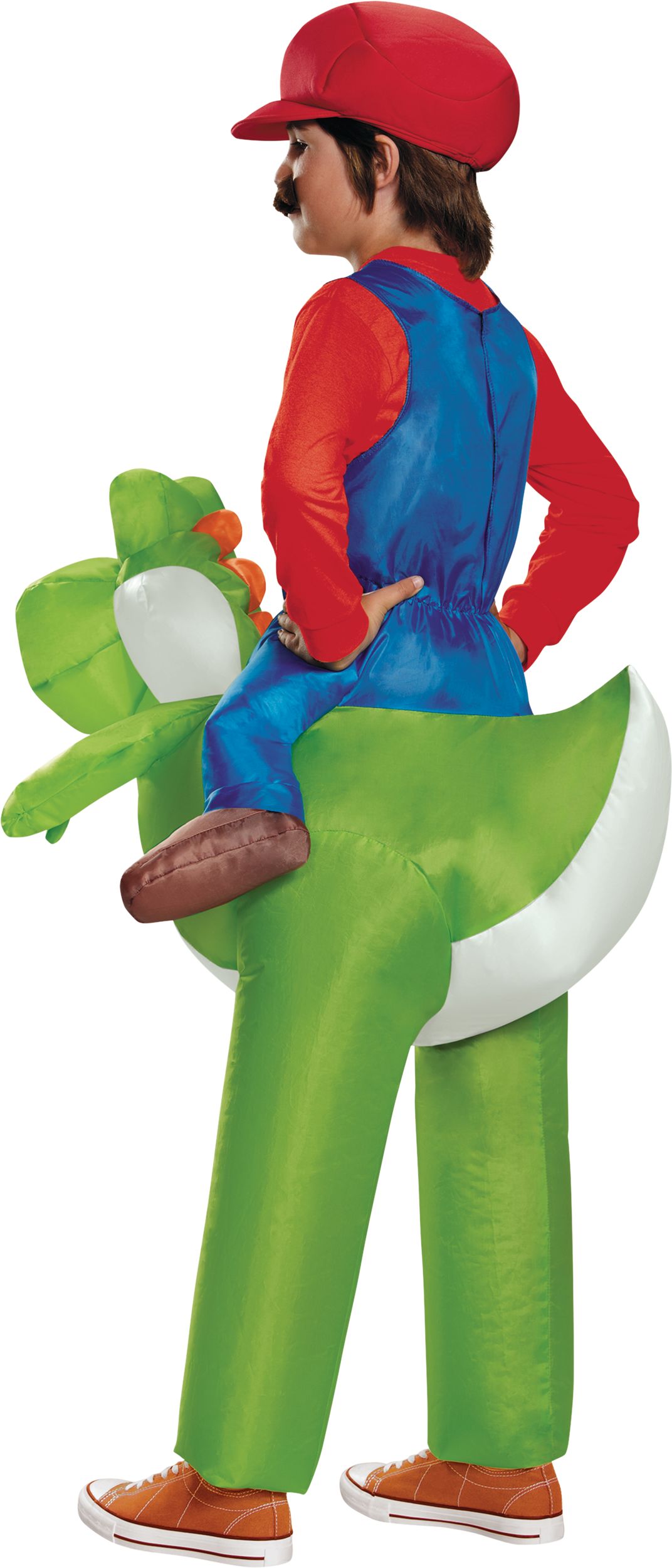 Costume gonflable Nintendo Super Mario Bros Mario et Yoshi, enfants, taille universelle Back_Angled_Left