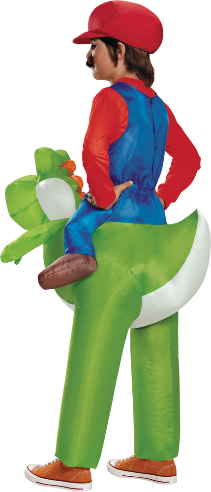 Kids' Nintendo Super Mario Bros Mario & Yoshi Red/Green Inflatable  Halloween Costume, One Size