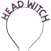 Head Witch Rhinestone Headband Front_Flat