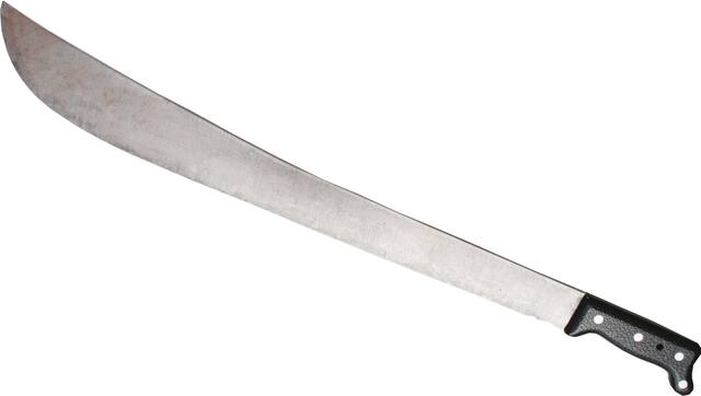 Realistic Machete Knife Weapon, Silver, 27-in, Wearable Costume Prop for Halloween Side_Left