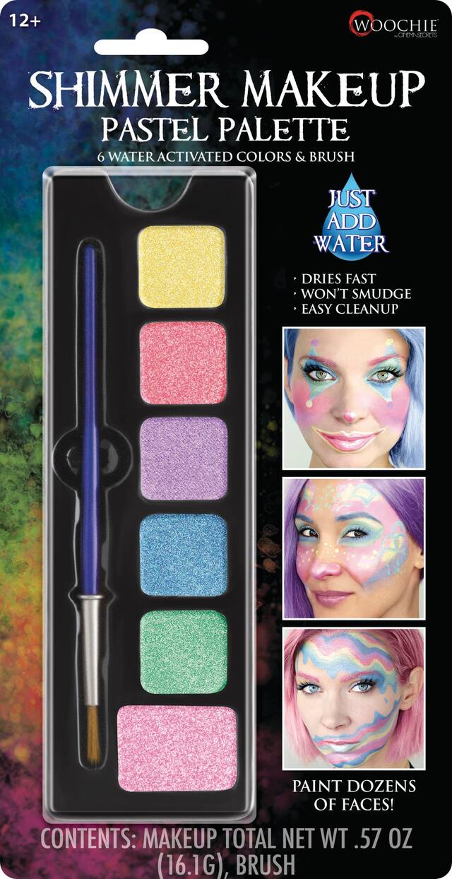 Shimmer Makeup Pastel Palette, Adult, 3-pc Front_Flat