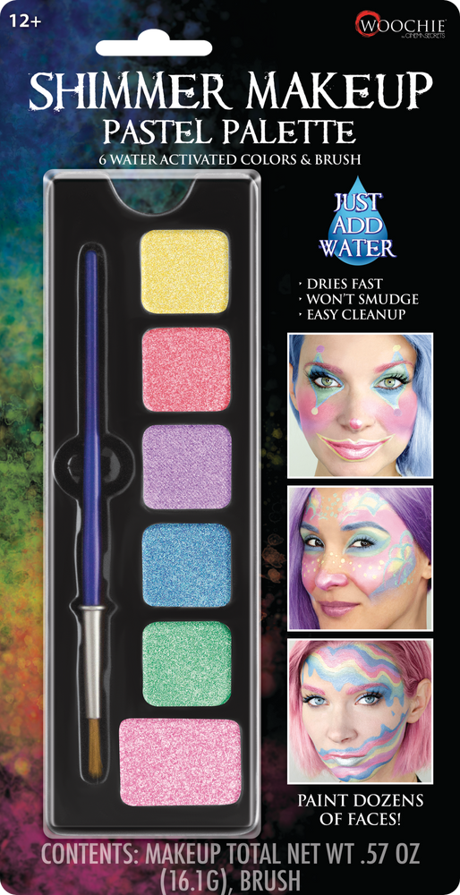 Shimmer Makeup Pastel Palette, Adult, 3pc Party City