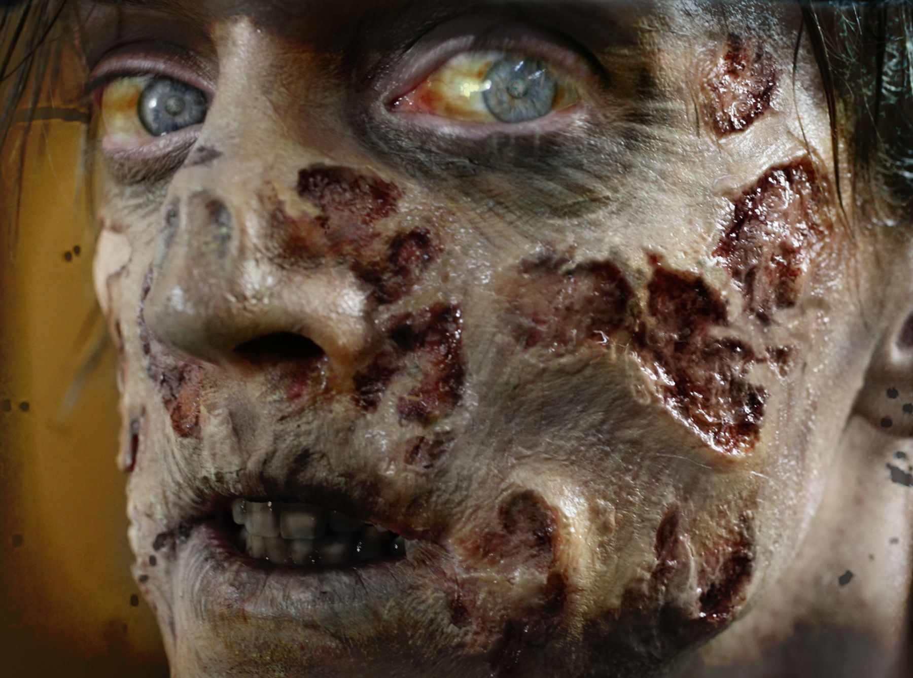 Prothèses de fausse plaie décomposée de zombie Tinsley Transfers, rouge, taille unique, paq. 4, accessoires de costume à porter pour l'Halloween Composite_or_Mixed