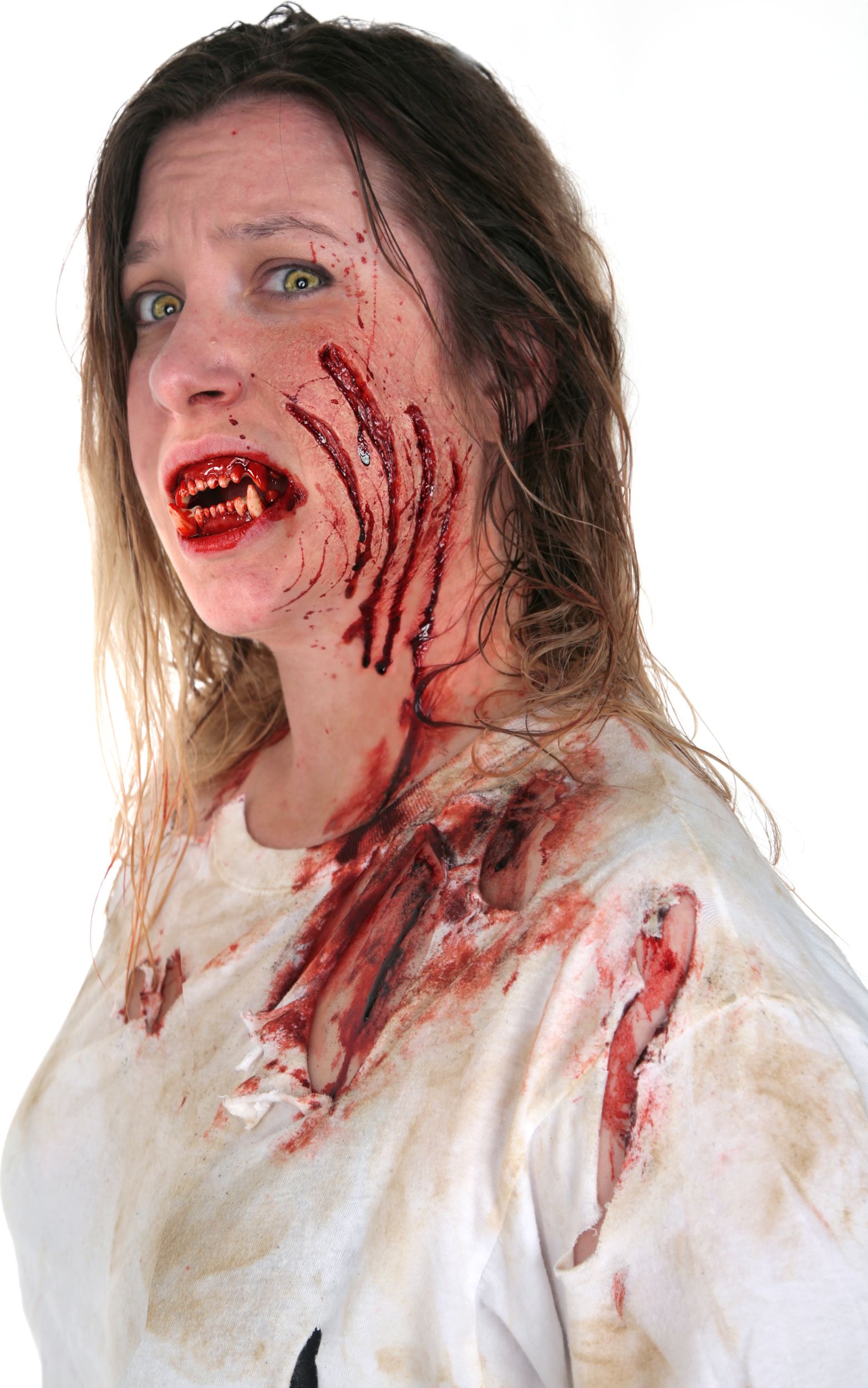 Prothèses de fausses plaies ouvertes Tinsley Transfers, rouge, taille unique, paq. 4, accessoires de costume à porter pour l'Halloween Composite_or_Mixed