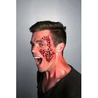 Tinsley Transfers Trypophobia Hole Temporary Tattoos, Black/Red, 2-pk, Wearable Favours  for Halloween Front_Flat