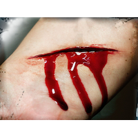 Prothèses de fausses plaies ouvertes Tinsley Transfers, rouge, taille unique, paq. 2, accessoires de costume à porter pour l'Halloween CloseUp