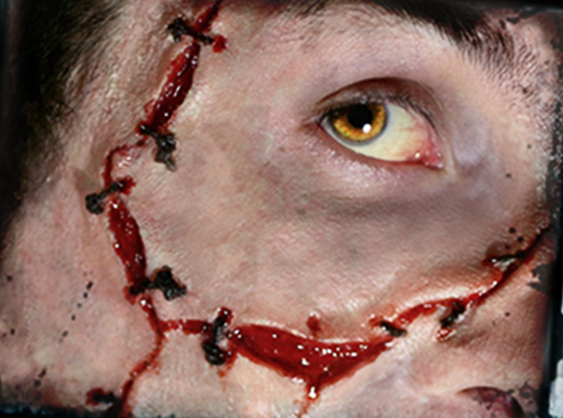 Prothèses de fausses cicatrices Tinsley Transfers, rouge, taille unique, paq. 2, accessoires de costume à porter pour l'Halloween CloseUp