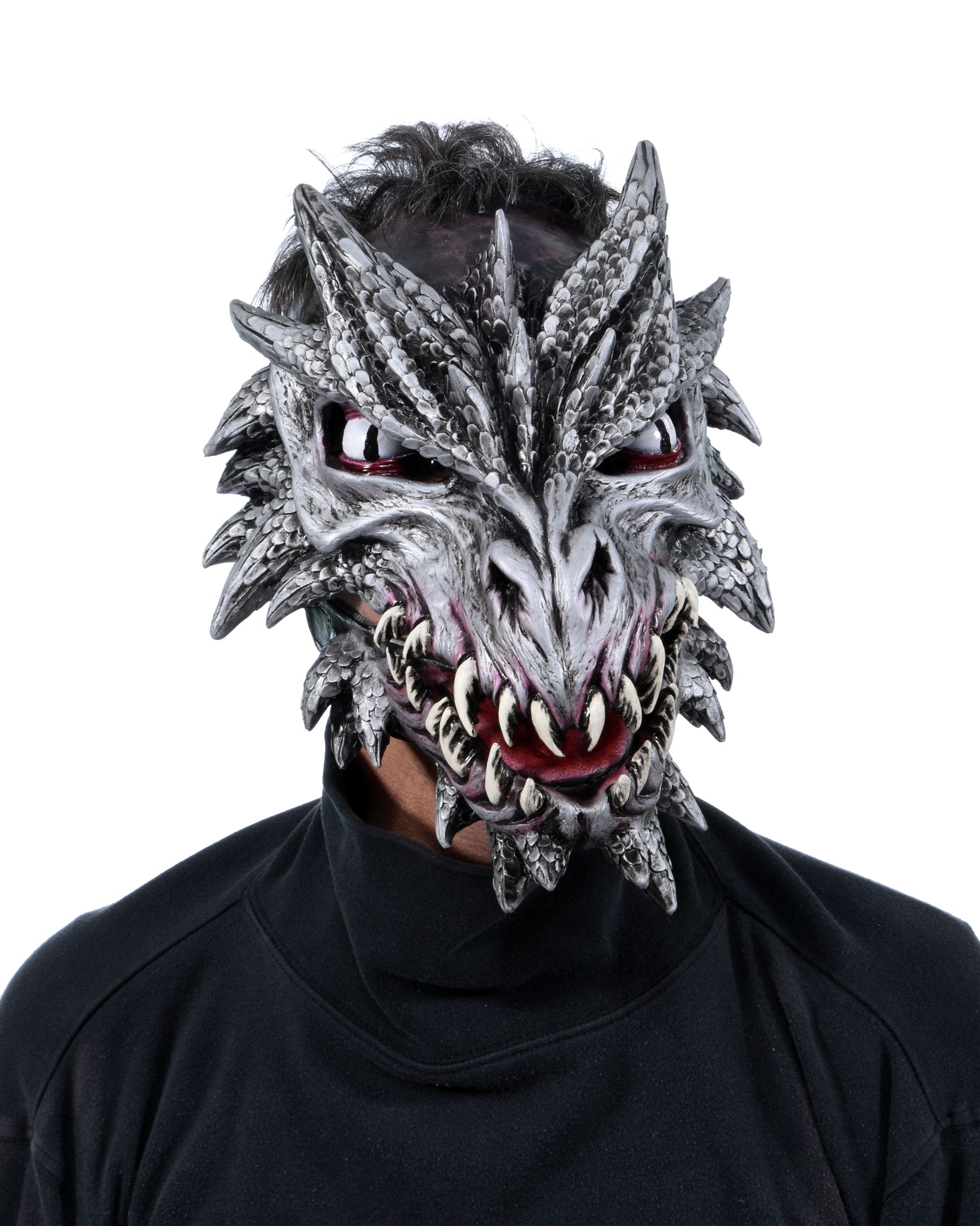 Zagone Studios Latex Dragon Halloween Costume Mask Front_Flat