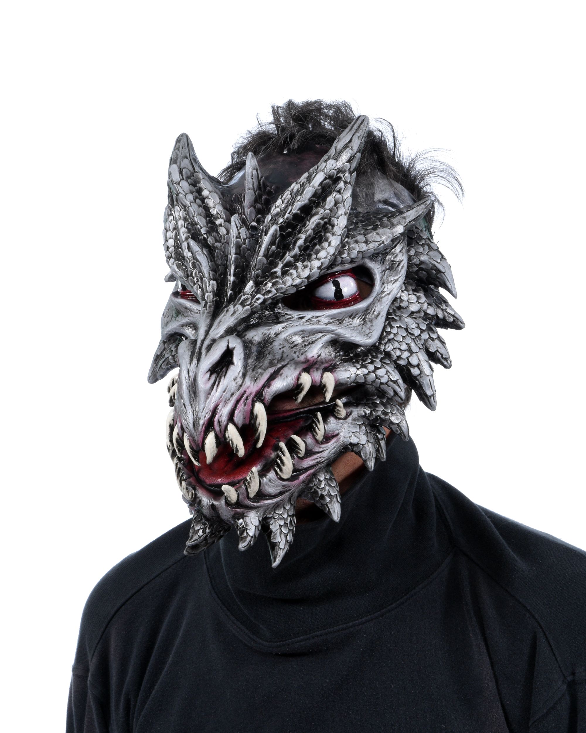 Zagone Studios Latex Dragon Halloween Costume Mask Front_Angled_Left