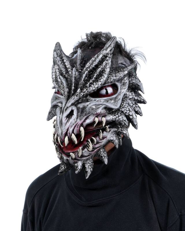 Zagone Studios Latex Dragon Halloween Costume Mask Front_Angled_Left
