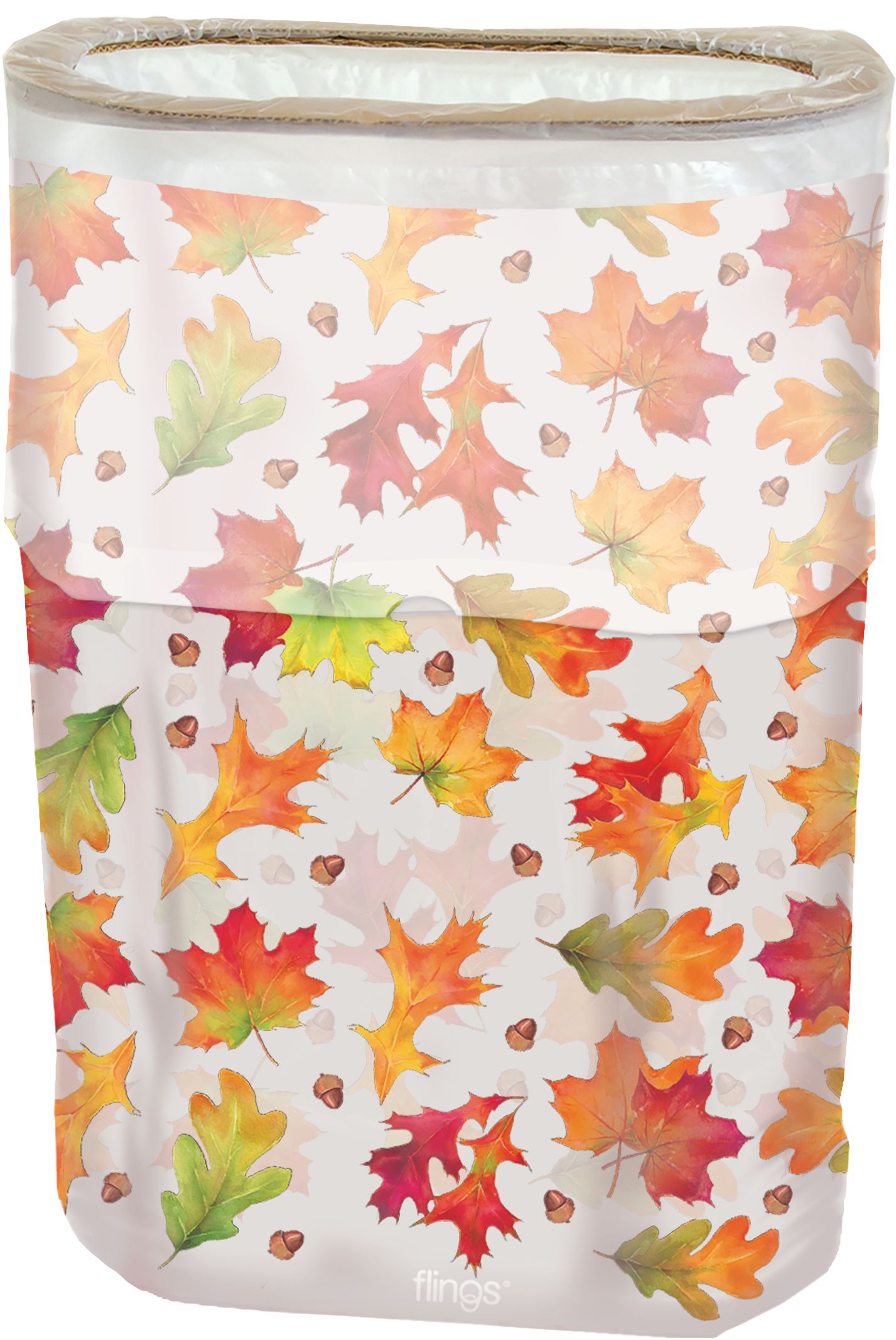 Poubelle à couvercle escamotable Moisson d'automne Front_Flat