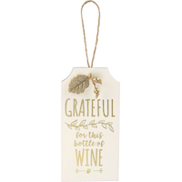 Étiquette inspirante de bouteille d'automne Grateful Front_Flat