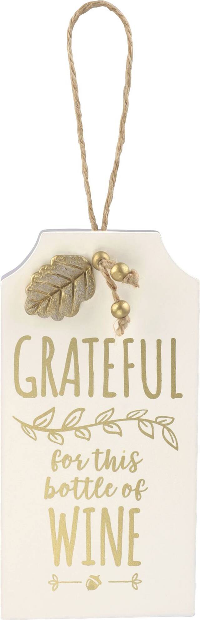 Étiquette inspirante de bouteille d'automne Grateful Front_Flat