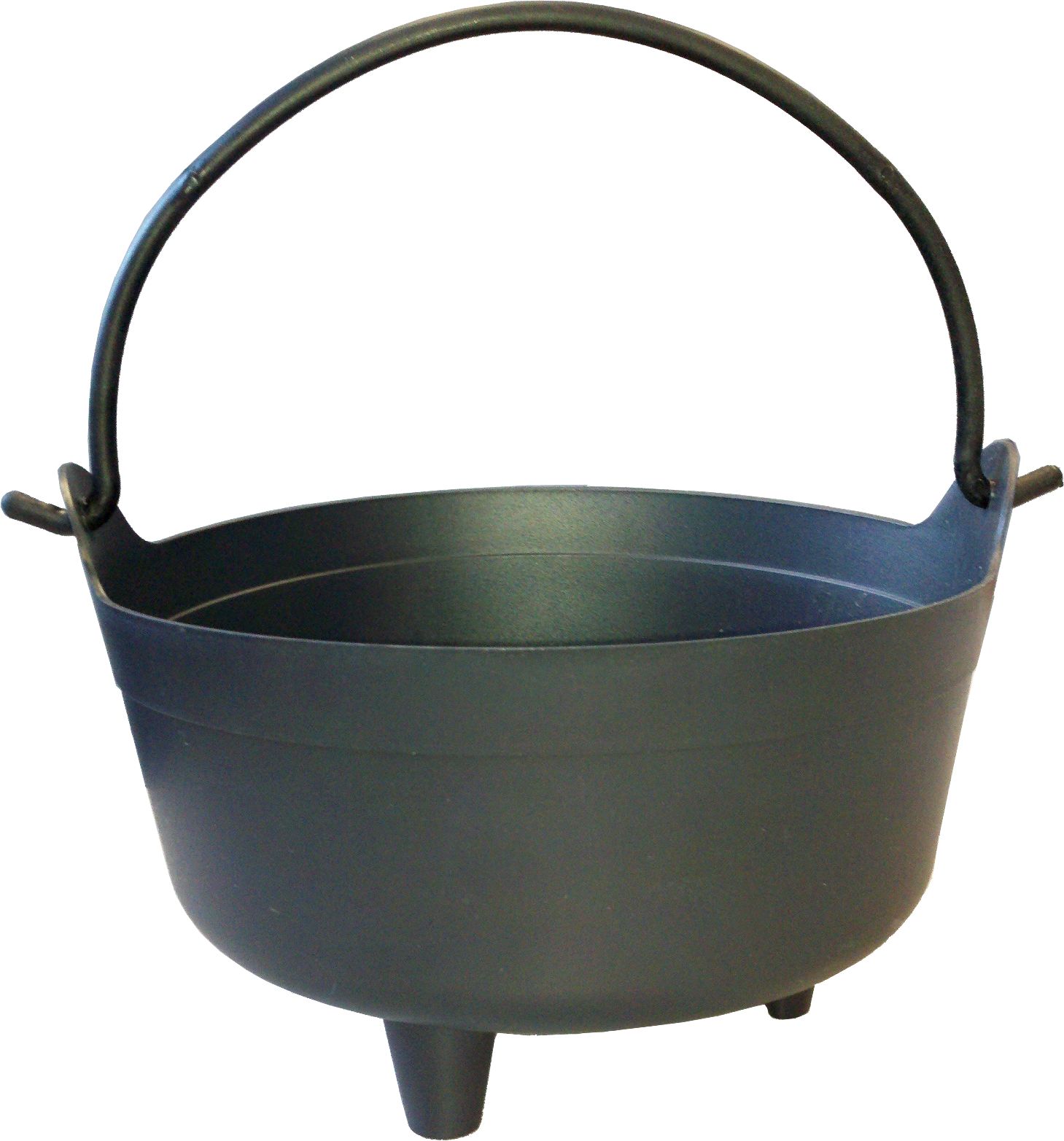 Dutch Kettle Candy Holder, Black, 14-in, Table Decoration for Halloween Front_Elevated