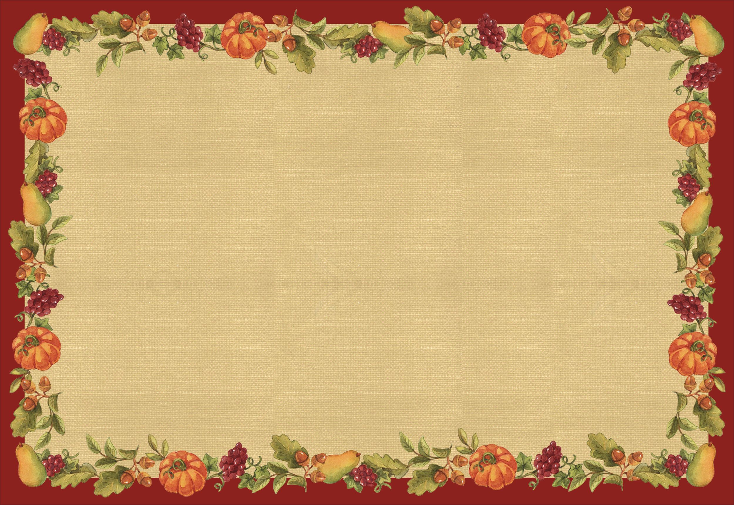 Thanksgiving Paper Placemats, 24-pk Overhead_Flat