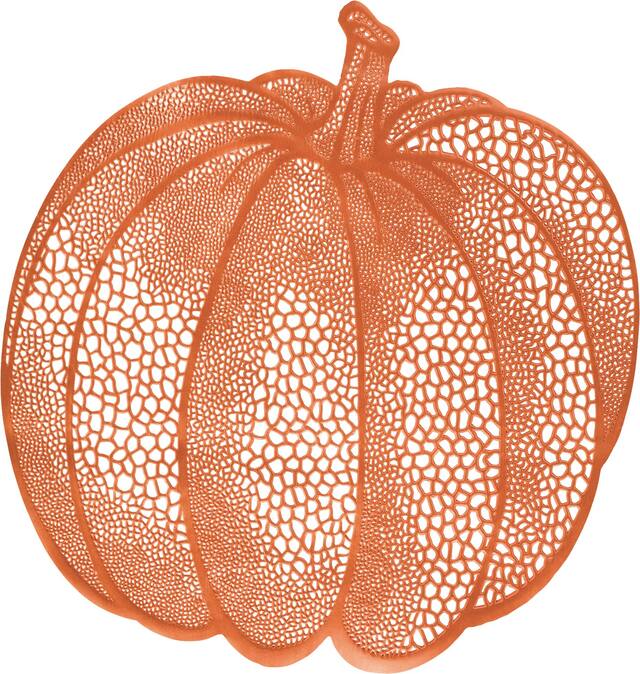 Napperon, citrouille cuivre métallisé, vinyle Front_Flat