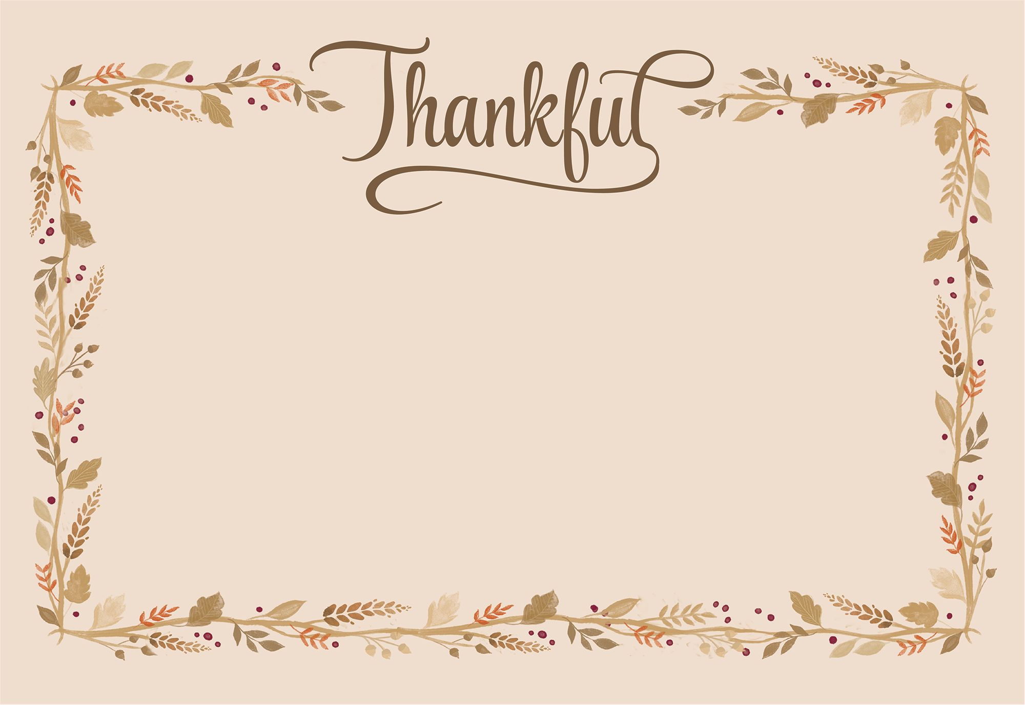 Thanksgiving Theme Thankful Paper Placemats Front_Flat