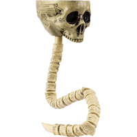 Skull Snake Skeleton Drink Party Funnel, Beige/Black, 33.5-in, Table Decoration for Halloween Front_Angled_Right