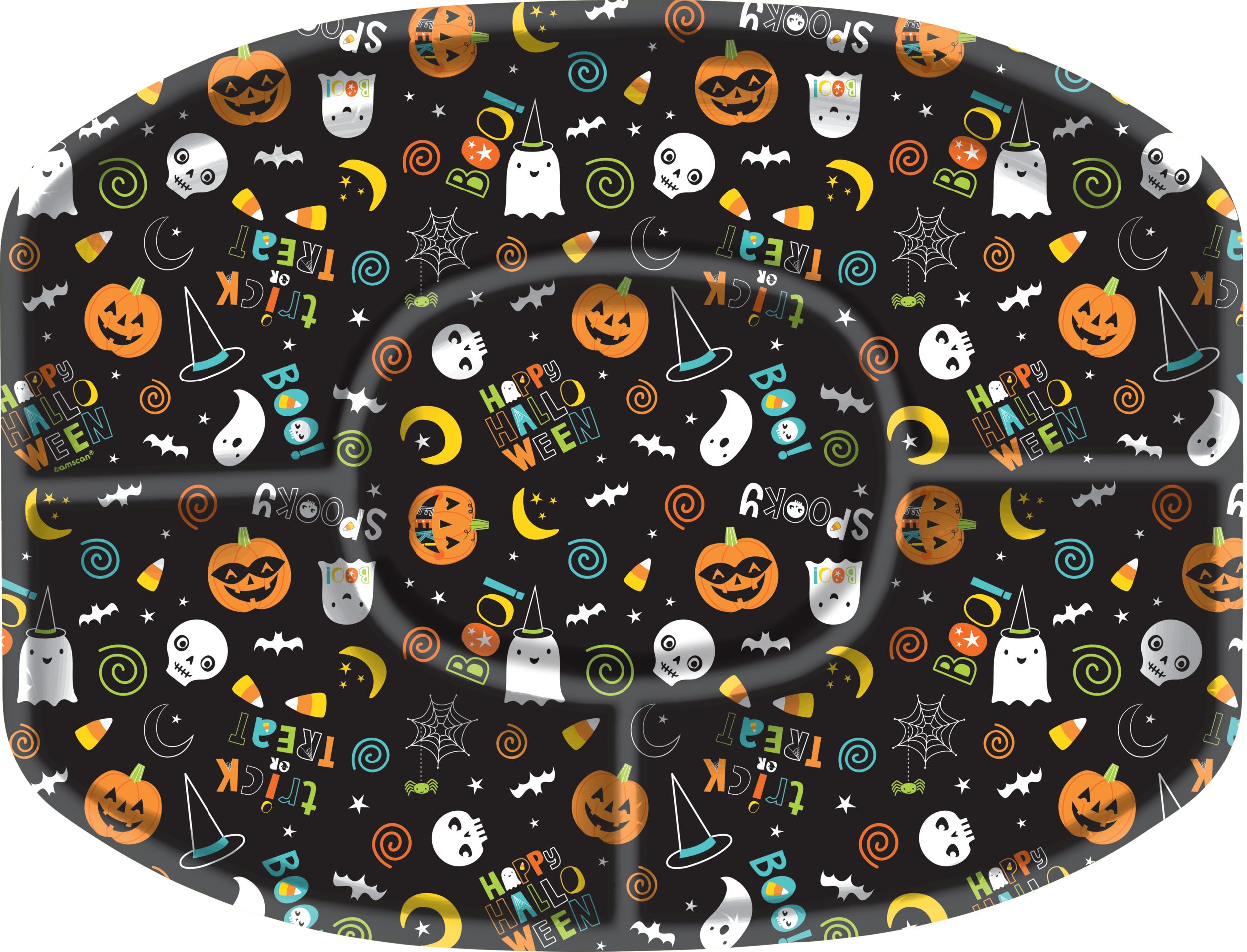 Halloween Friends Sectional Platter Overhead_Flat