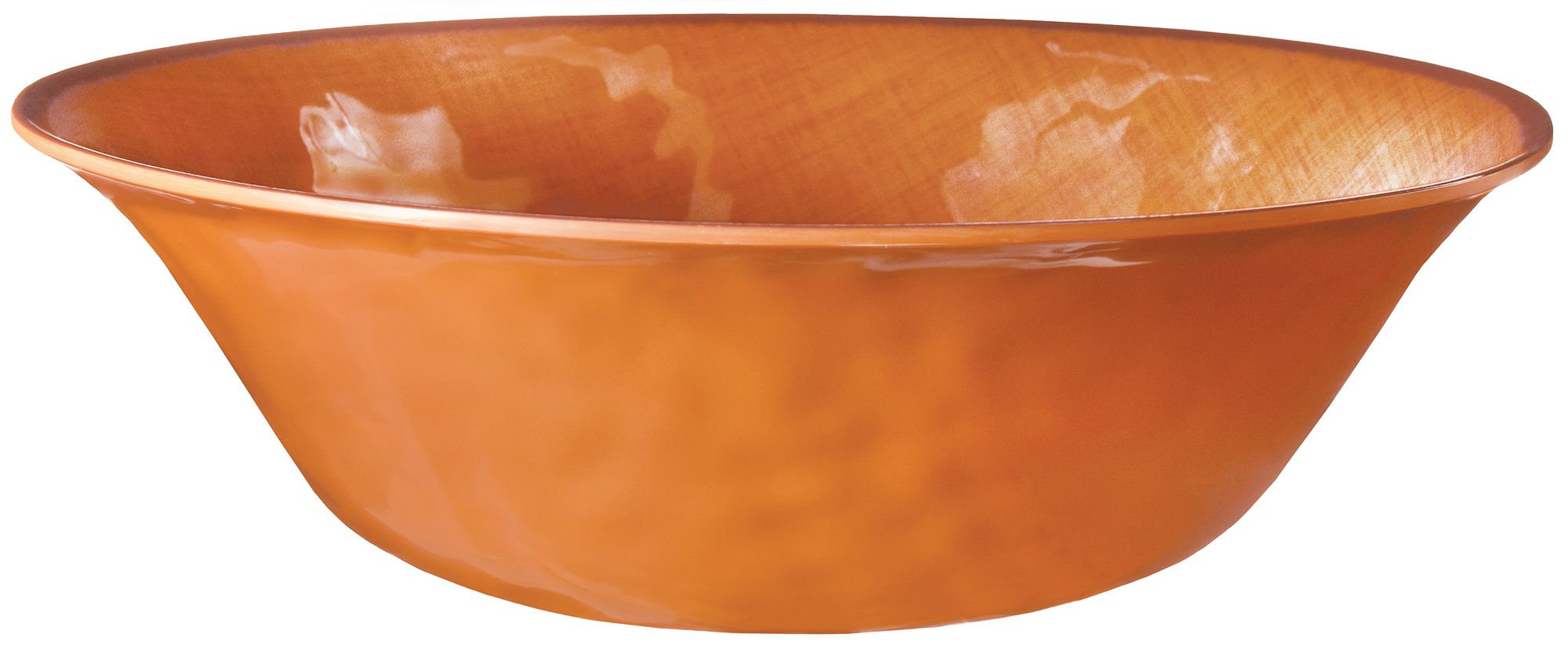 Élégant bol de service en plastique texturé réutilisable, orange, 1-G,  décoration de table pour l'automne