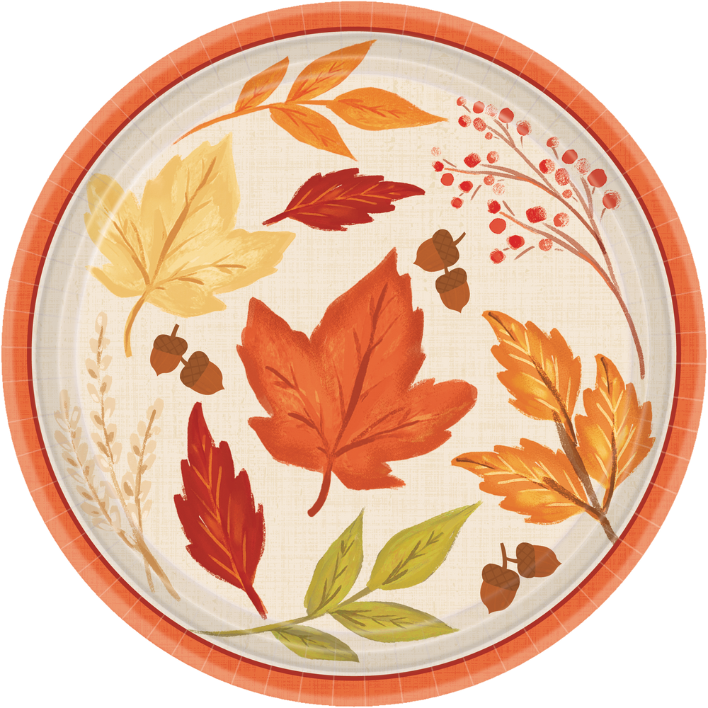 Fall Foliage Dessert Paper Plates, 8pk Party City