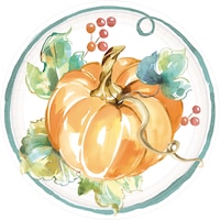 Painted Fall Dessert Paper Plates, 8-pk Overhead_Flat