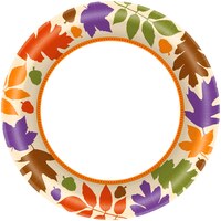 Assiettes à dessert, chaleur d'automne, paq. 40 Overhead_Flat