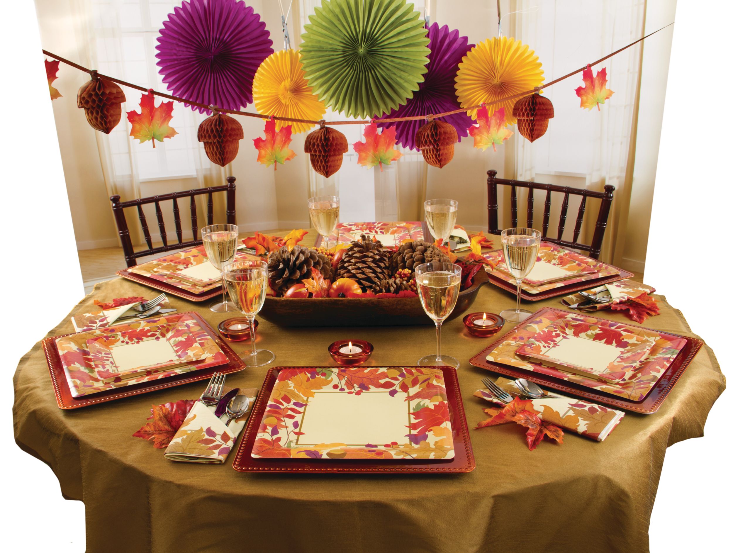 Festive Fall Dinner Plates, 18-pk Composite_or_Mixed