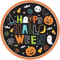Assiettes à dessert, Happy Halloween, paq. 60 Overhead_Flat