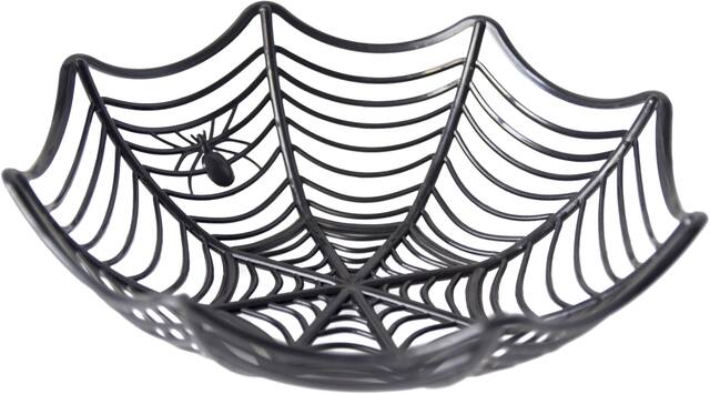 Round Plastic Reusable Candy Serving Bowl, Black, Spider , 1G, for