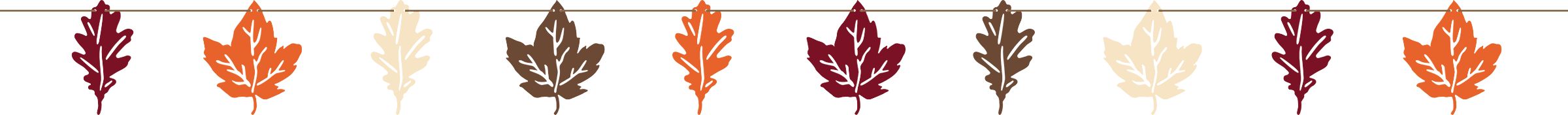 Fall Foliage Leaf Banner, Multi-Coloured, 18-ft, Indoor Decoration for Fall Front_Flat