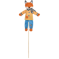 Friendly Fox Halloween Decoration Yard Stake Front_Flat