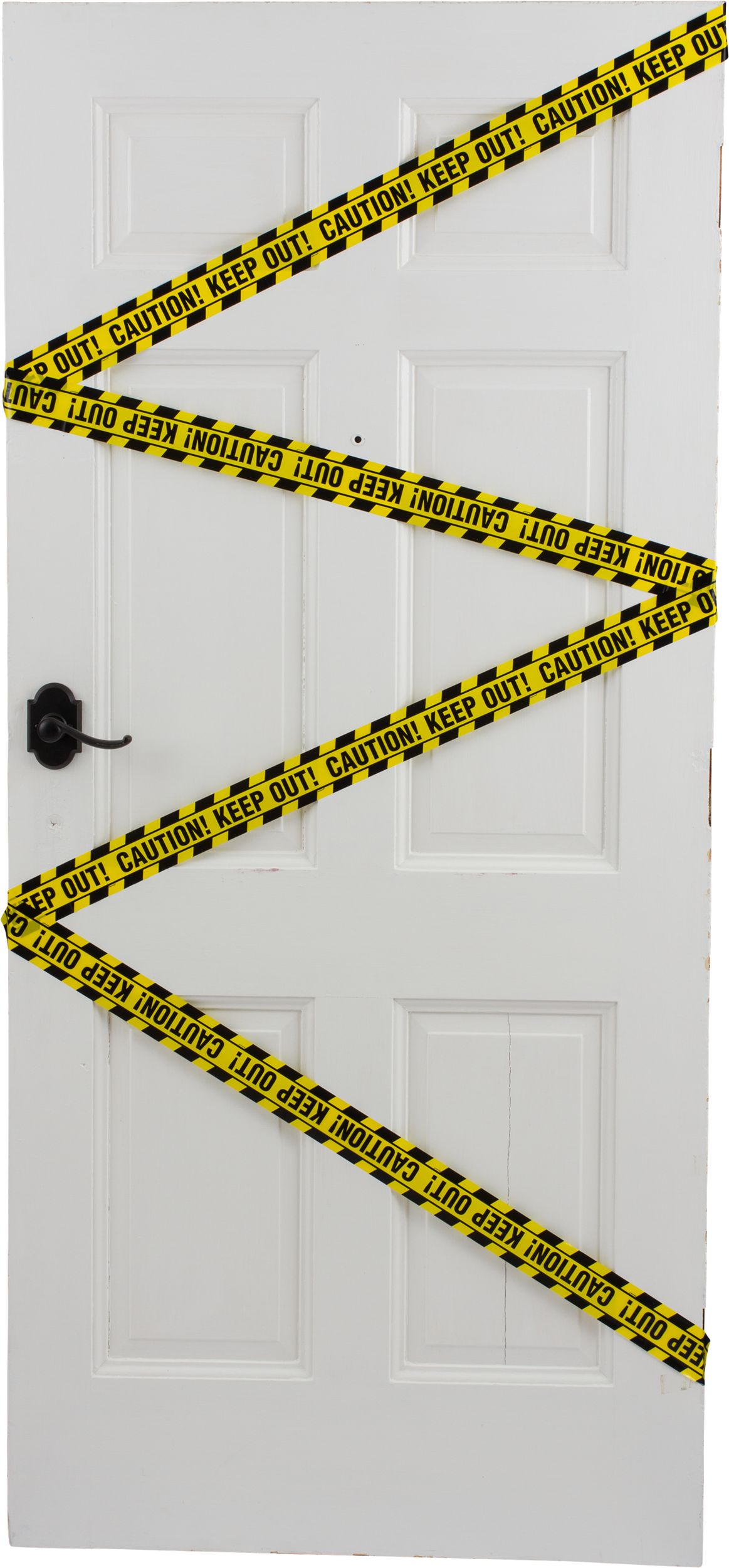 Caution! Keep Out! Ruban de scène du crime, noir/jaune, 20 pi, décoration intérieure pour l'Halloween Front_Flat