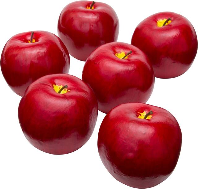 Foam Apples Props,  Red, 3.5-in, 6-pk, Indoor/Outdoor Decoration for Thanksgiving Front_Elevated