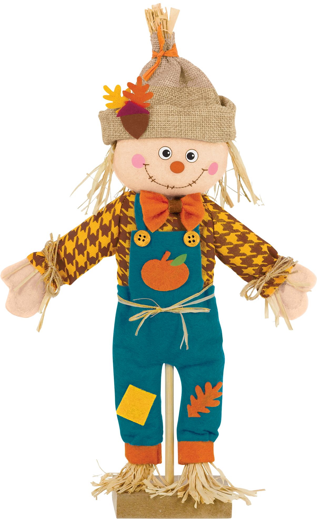 Scarecrow Standing Boy Prop, Multi-Coloured, 11.7-in, Indoor/Outdoor Decoration for Fall Front_Flat