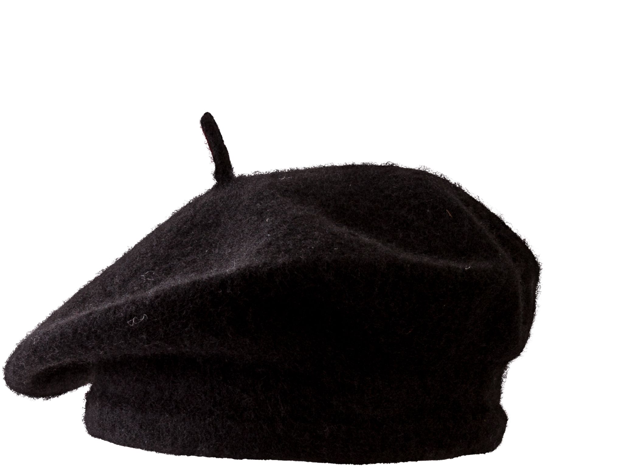 Classic Beret, Black, Adult, One Size Front_Flat
