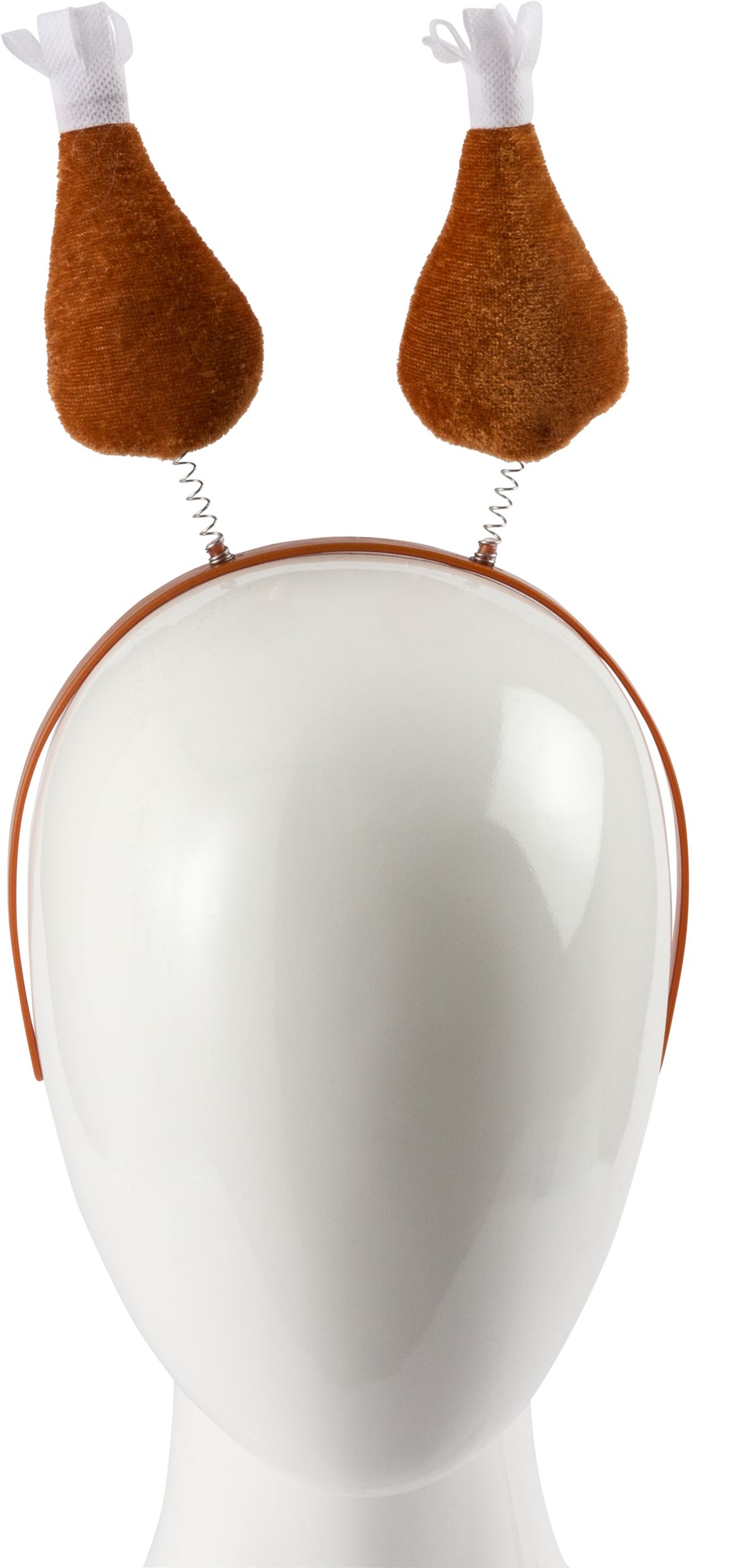 Turkey Leg Head Bopper Headband, Brown, One Size, Wearable Accessory for Thanksgiving Front_Flat