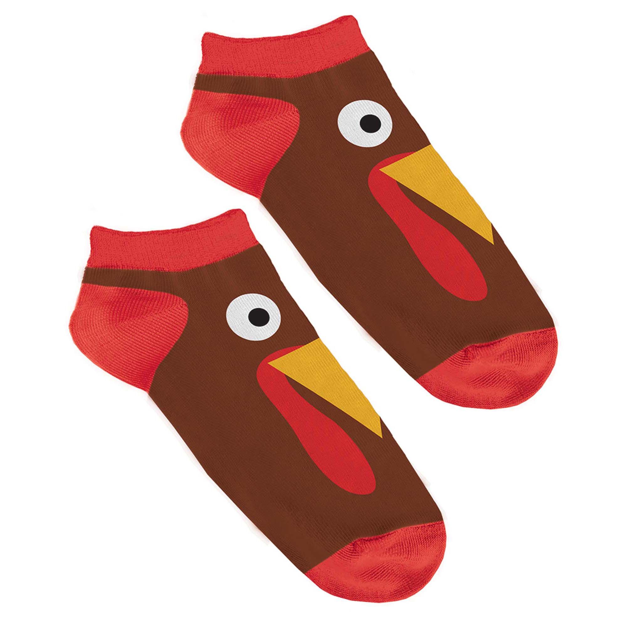 Turkey Ankle Party Socks Front_Angled_Left