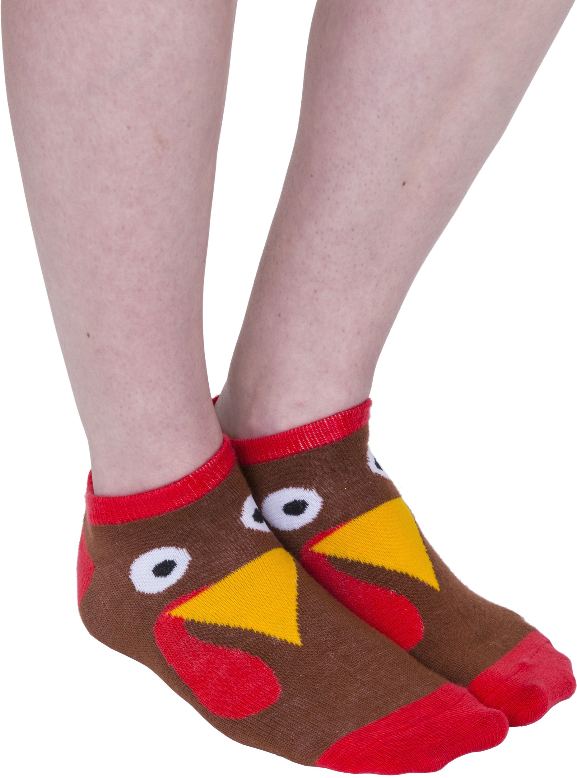 Turkey Ankle Party Socks Front_Angled_Right
