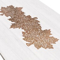 Metallic Bronze Leaf Table Runner Front_Angled_Right