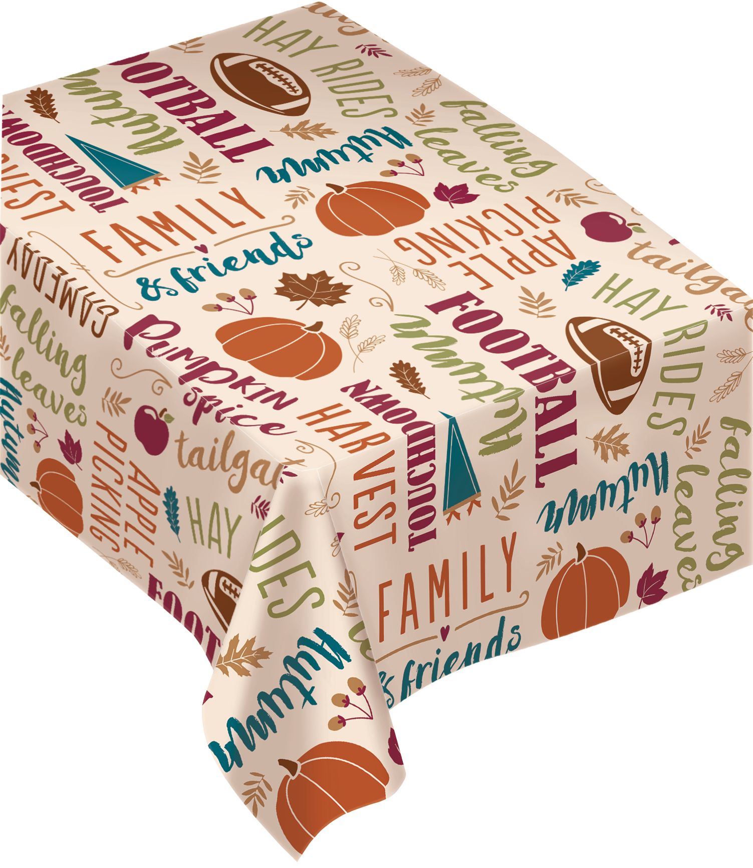 Fall Turkey Tablecloth CloseUp