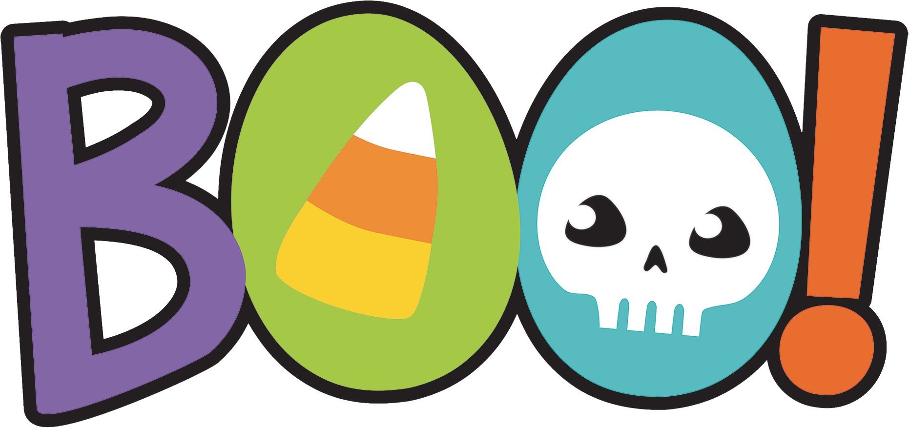 "Happy Halloween" Witch/Ghost/Spider Wall Decorating Kit with Posters and Cutouts, Multi-Coloured, 65-in, 33-pk, Indoor Decoration for Halloween Front_Flat